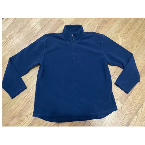 Vintage Y2K 2000 Old Navy Pull Over 1/4 Zip Navy Blue Men's Fleece Size‎ XL - Picture 1 of 5